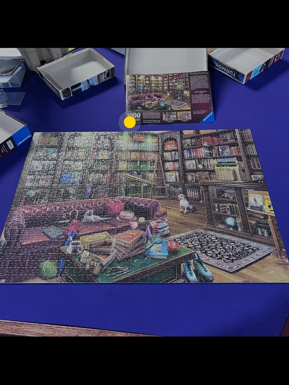 ravensburger puzzle the reading room library in like new condition all pieces